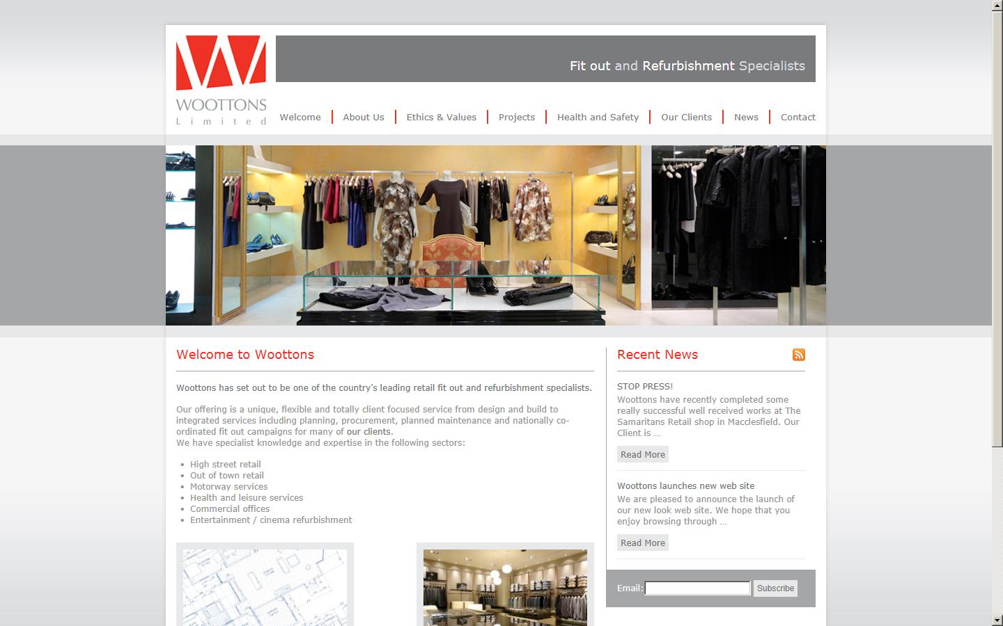 Woottons Limited Website