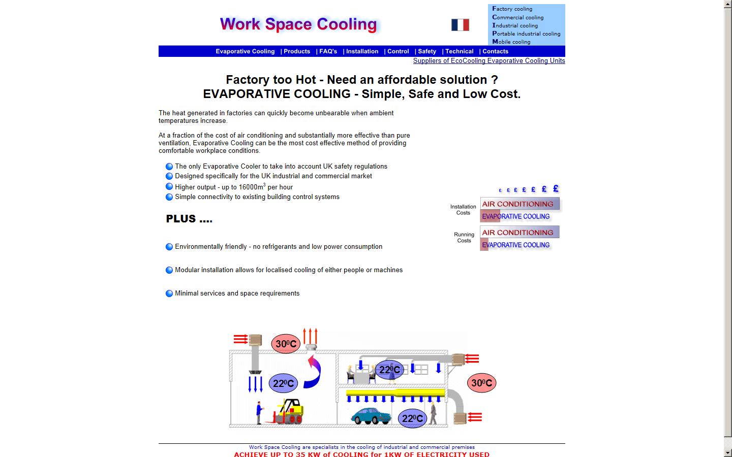 Work Space Cooling Ltd  Website