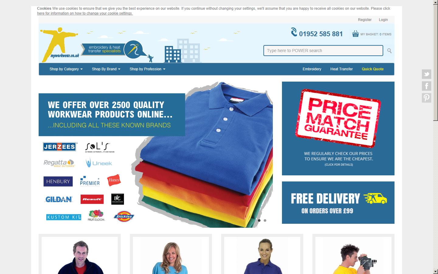 Myworkwear.co.uk Website