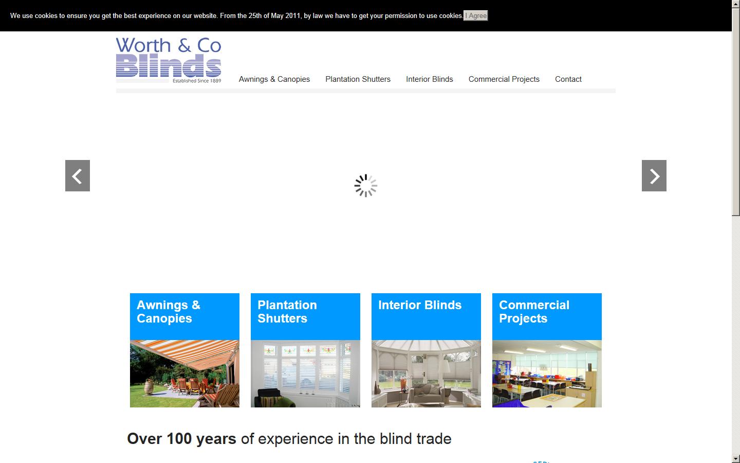 Worth & Company Blinds Website