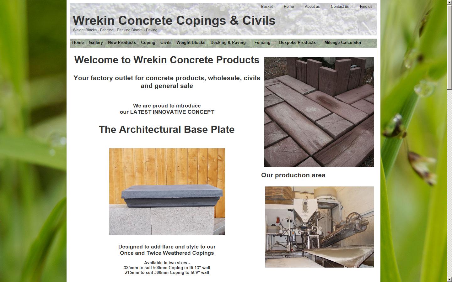 Wrekin Concrete Products Ltd Website