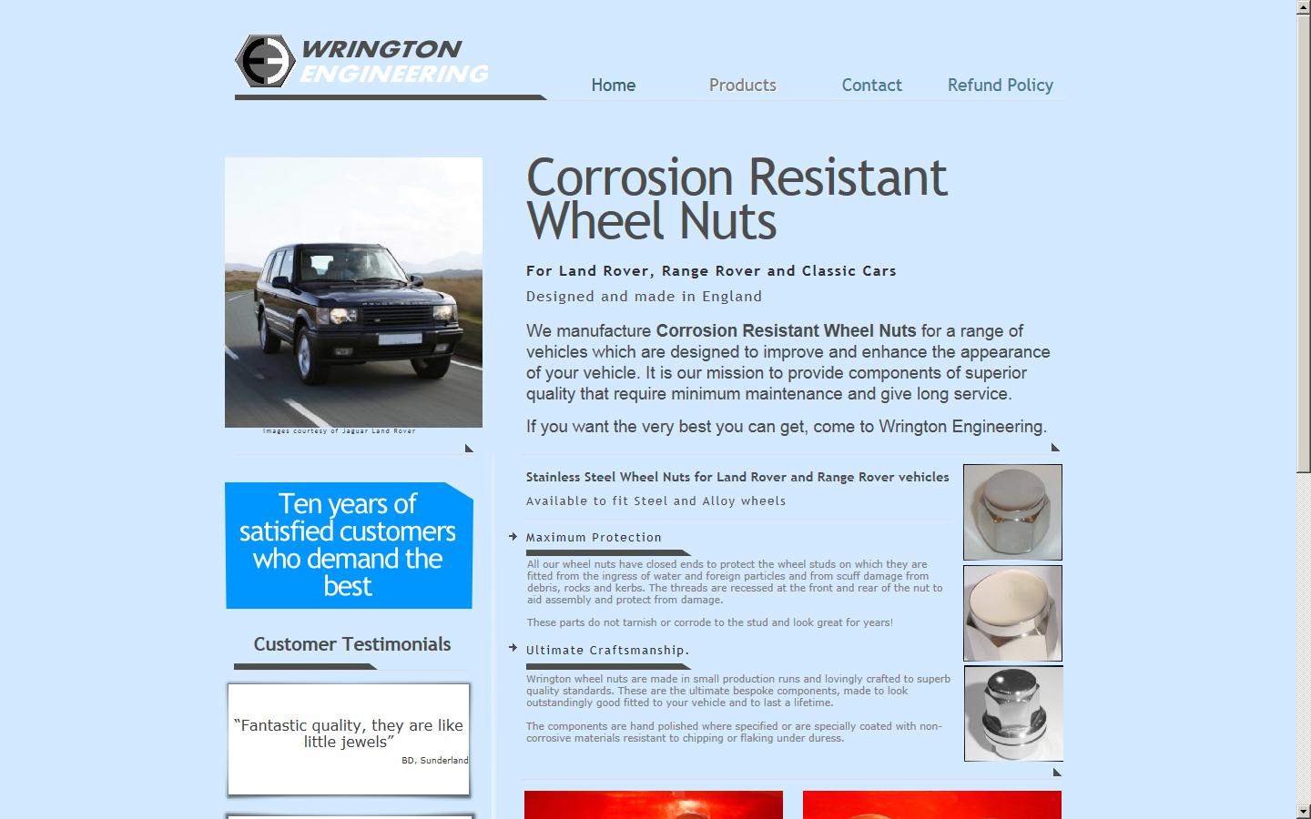 Wrington Engineering Website