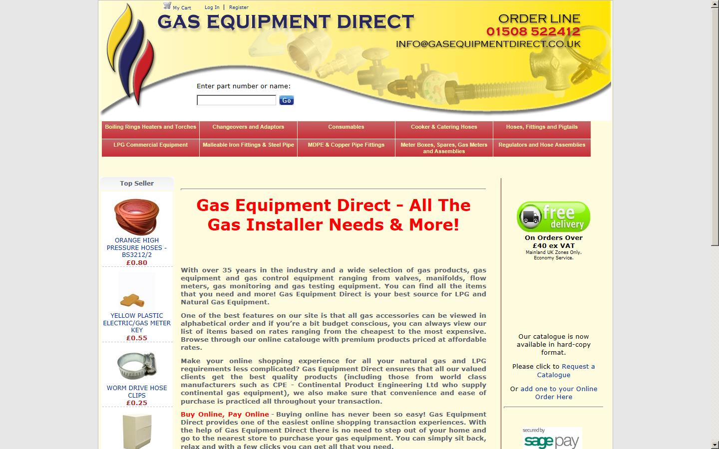 Gas Equipment Direct Website