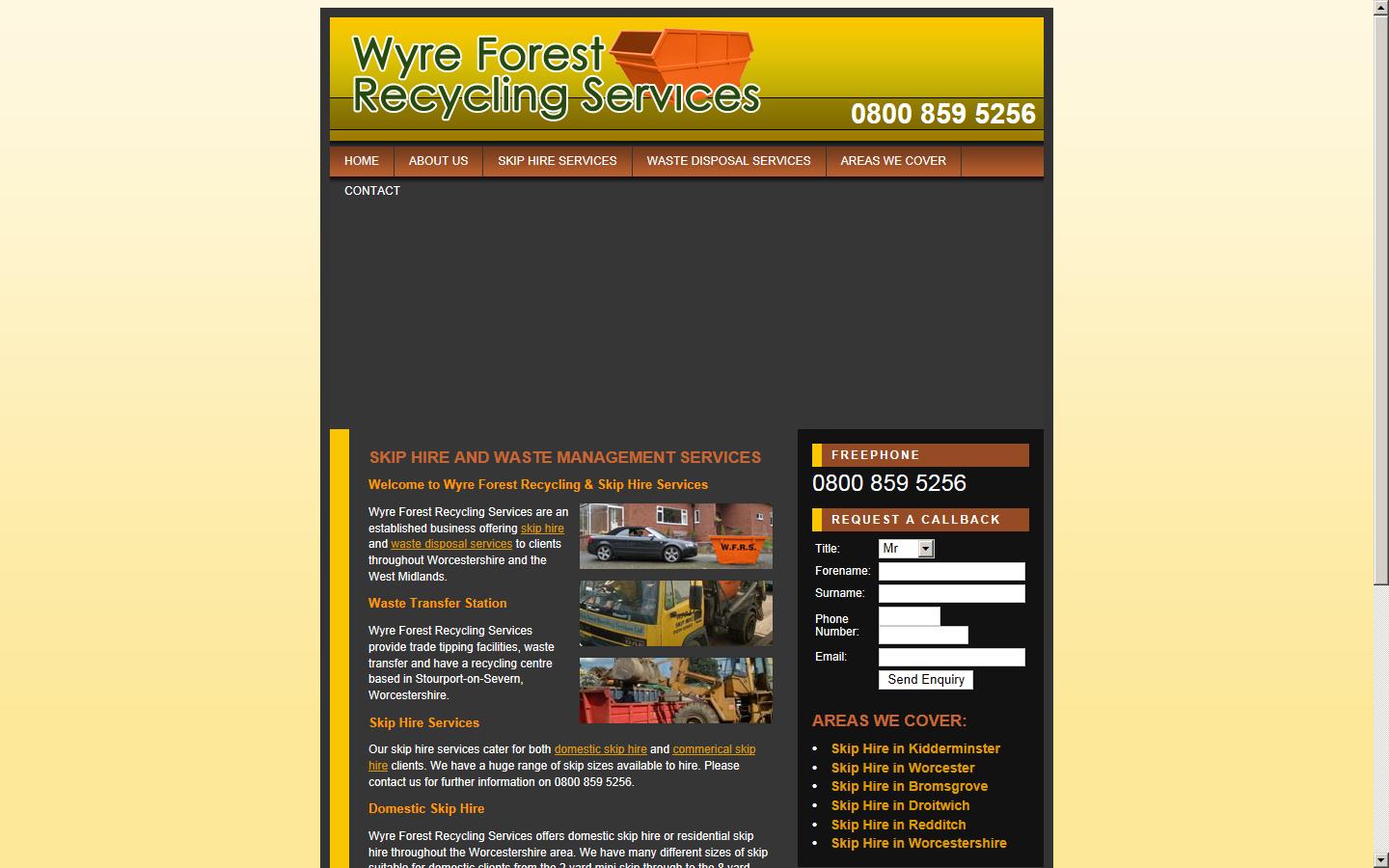 Wyre Forest Recycling Services Website