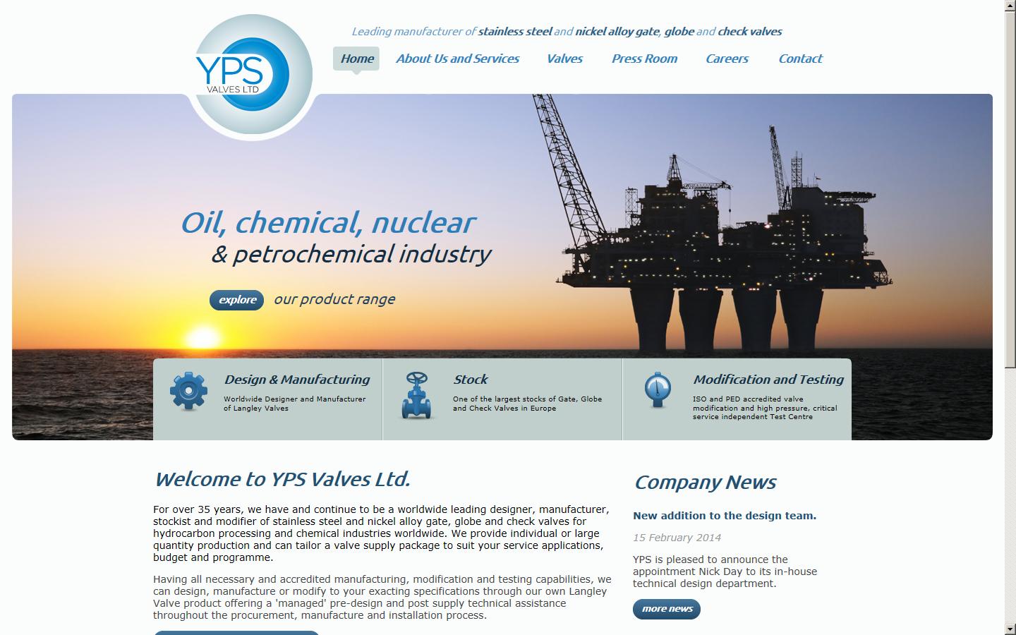 YPS Langley Valves, Ltd Website