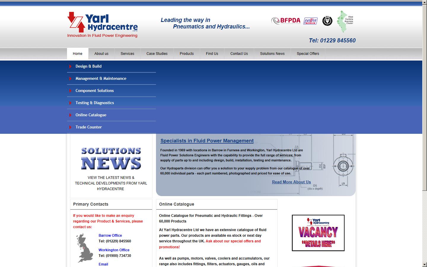 Yarl Hydra Centre Ltd  Website