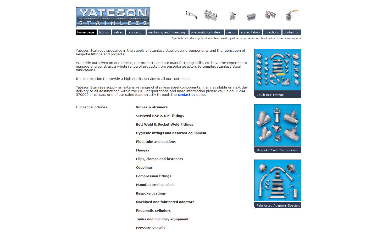 Yateson Stainless Website