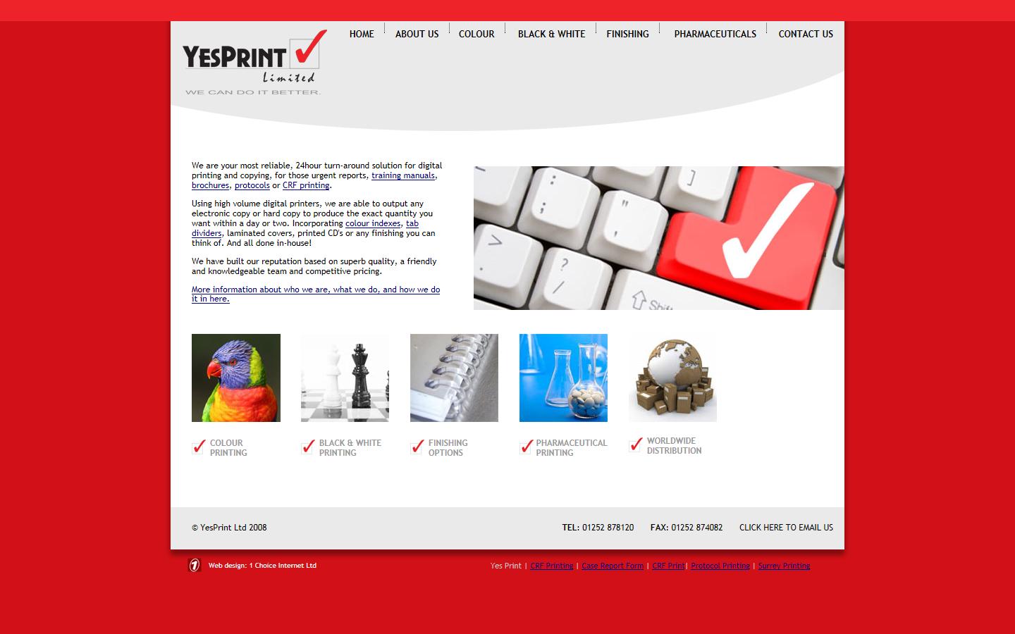 Yes Print Limited Website