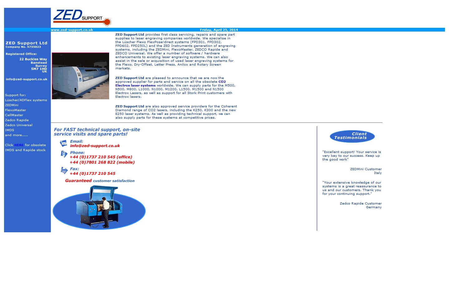 ZED Support Ltd Website