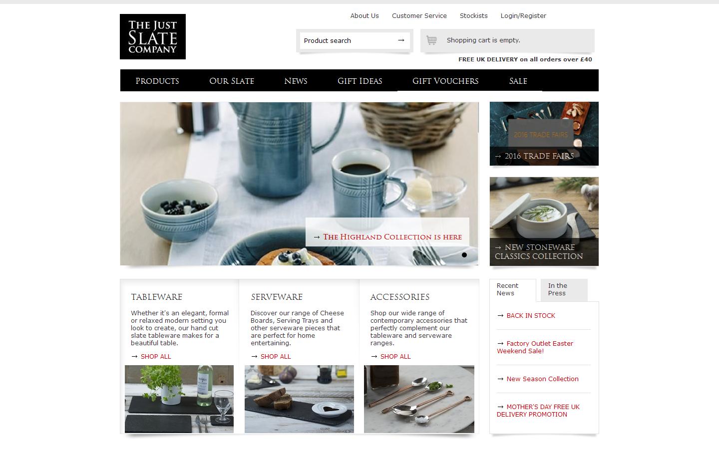 The Just Slate Company Website