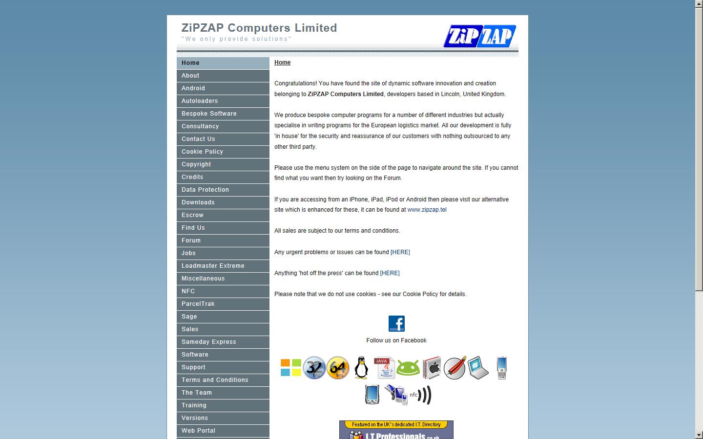 ZiPZAP Computers Limited Website