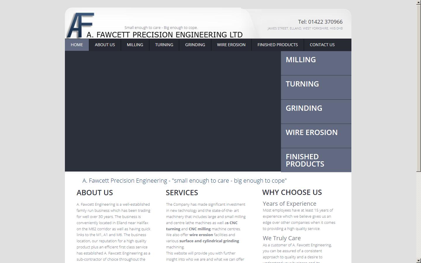 A. Fawcett Precision Engineers Ltd Website