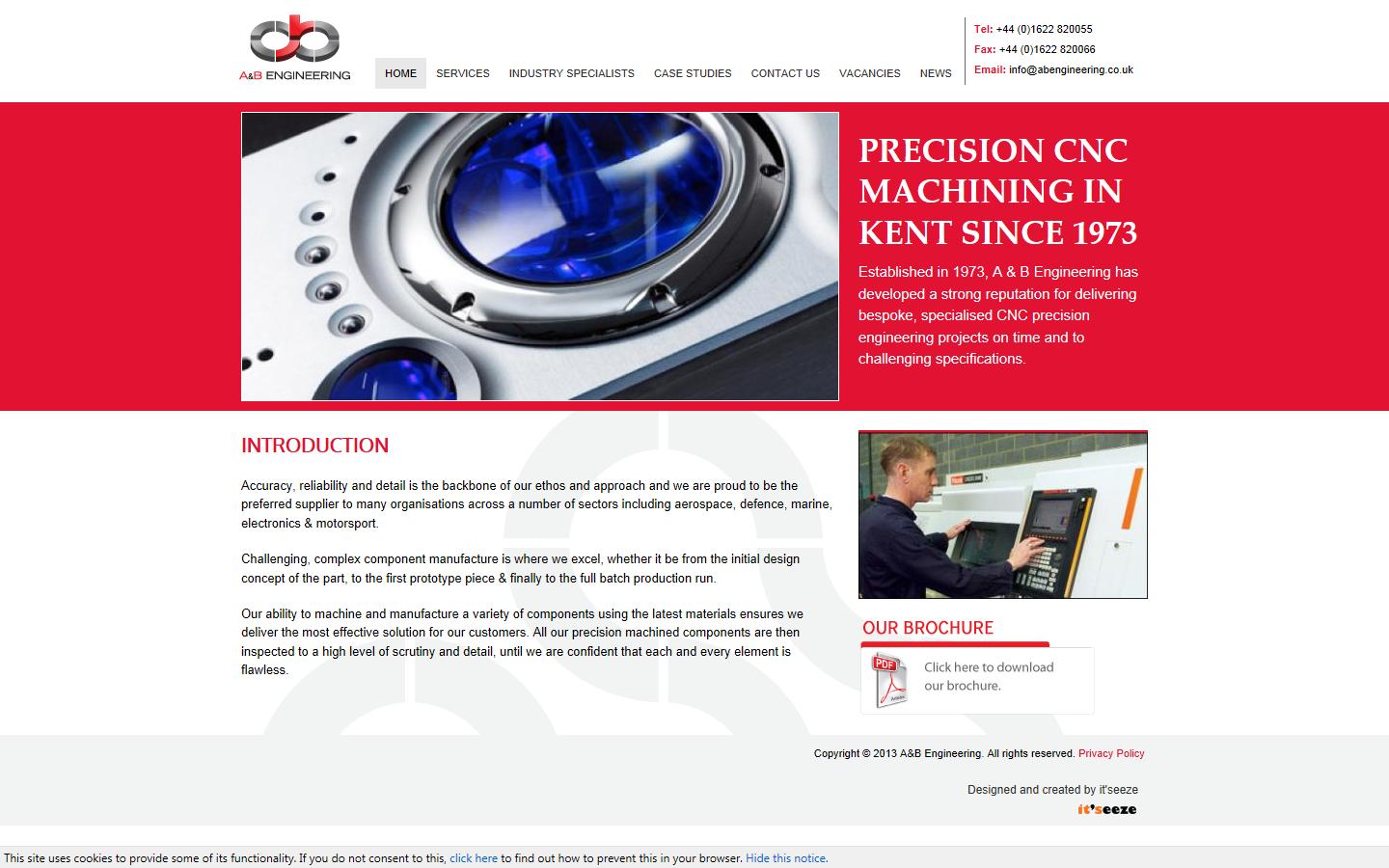 A&B Engineering Ltd Website