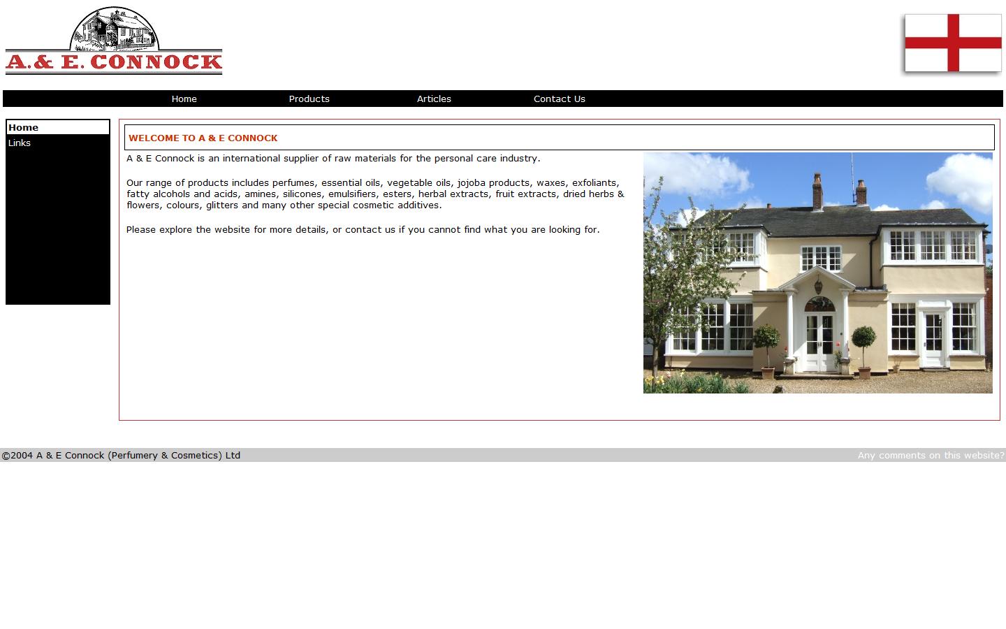 A & E Connock (Perfumery & Cosmetics) Ltd Website