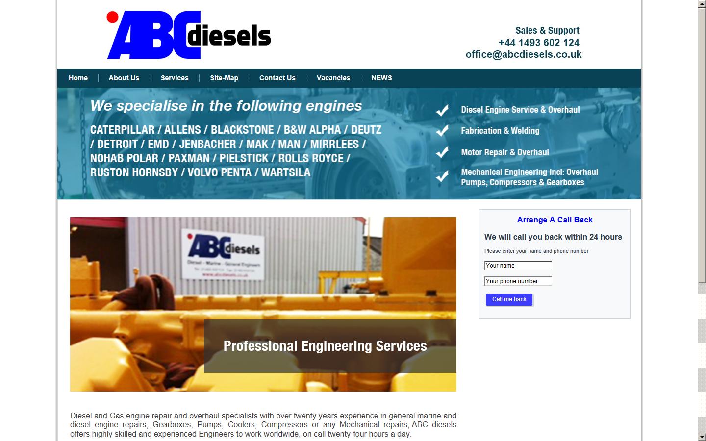 ABC Diesels Ltd  Website