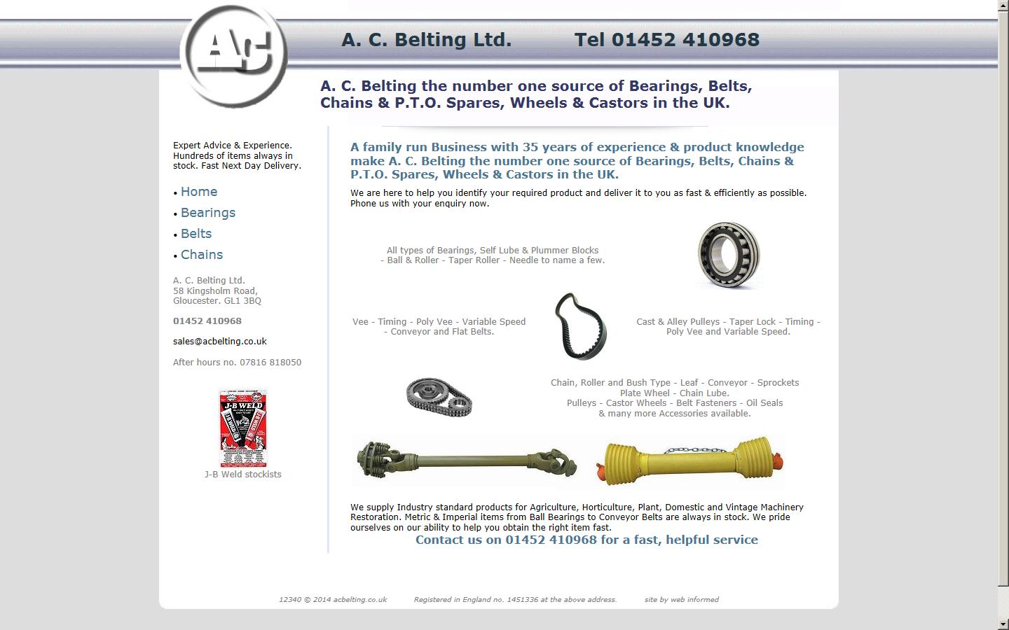 A. C. Belting Ltd. Website