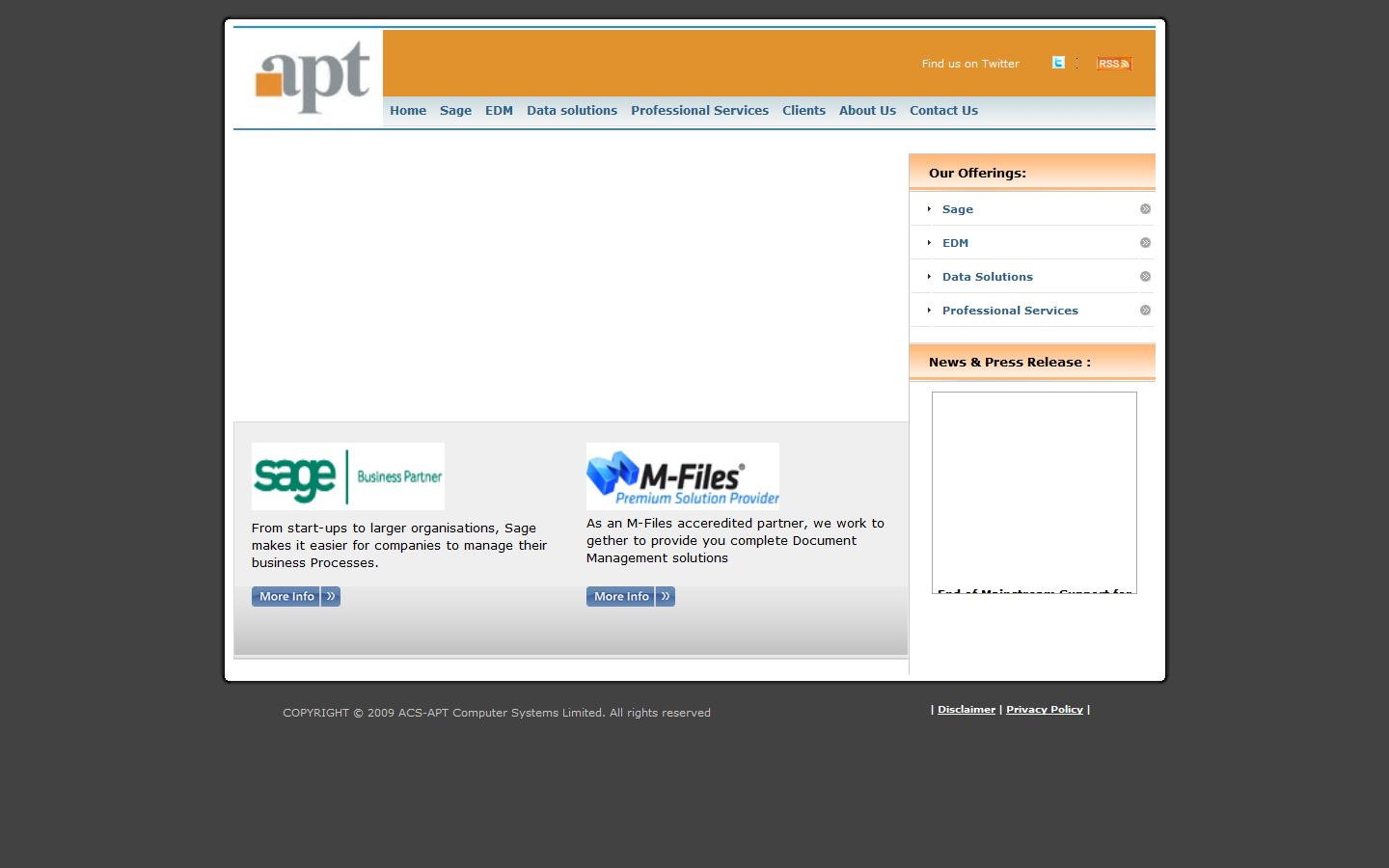 Apt Computer Systems Ltd.  Website