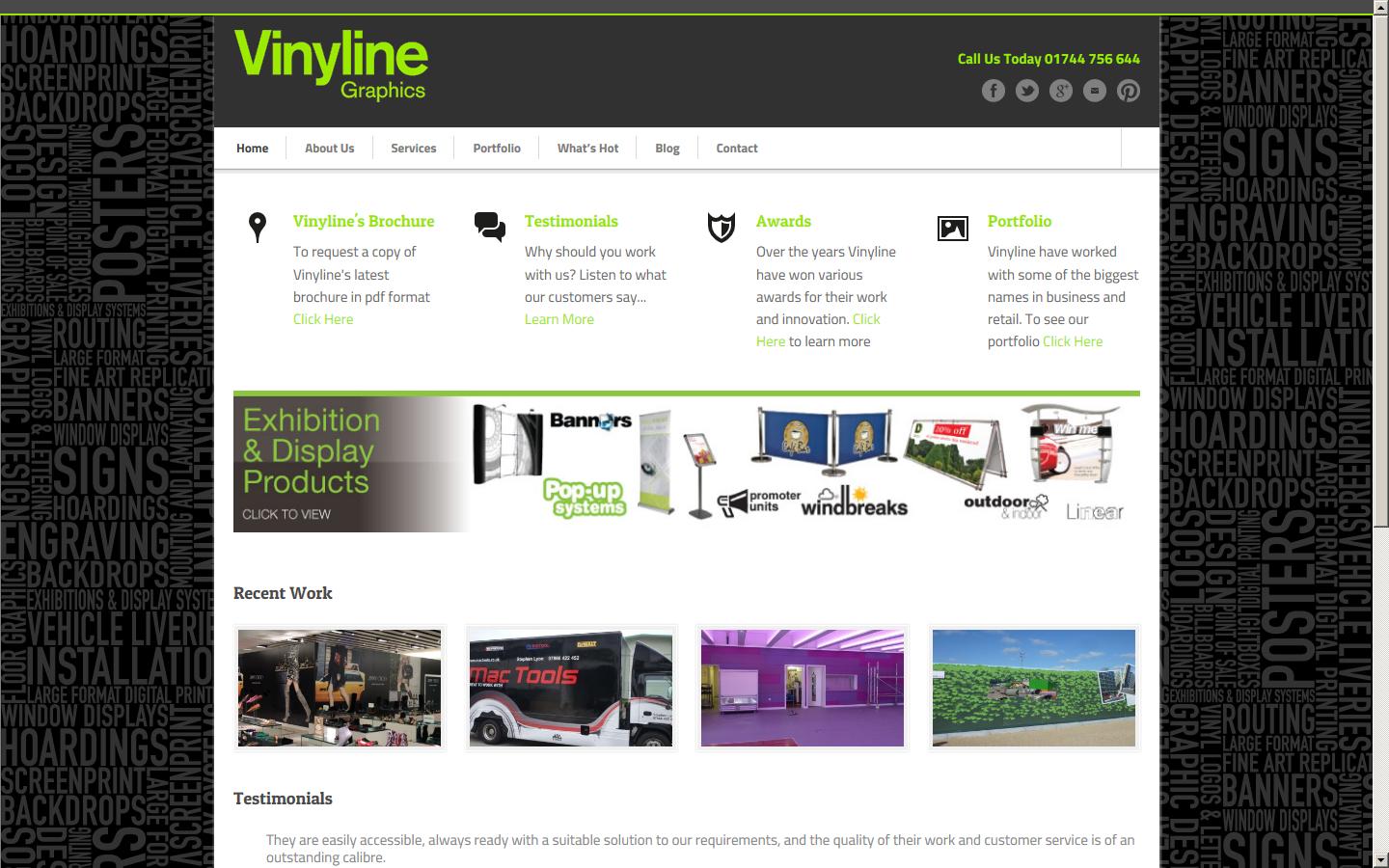 Vinyline Signs & Graphics Website