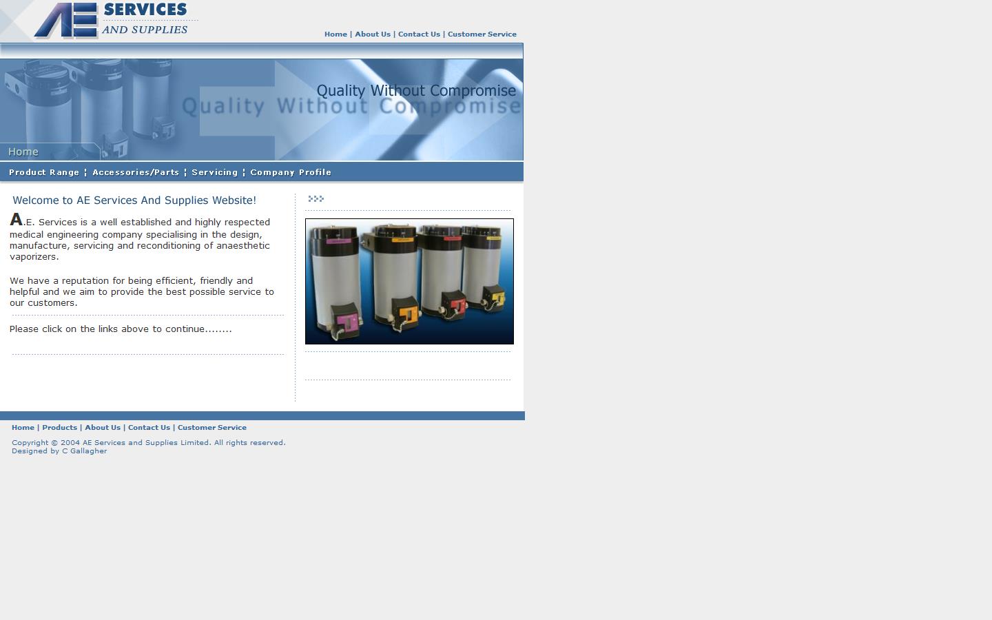 A E Services & Supplies (Keighley) Ltd Website