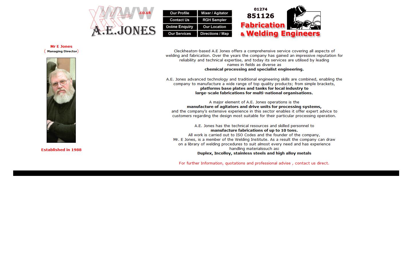 A. E Jones Website