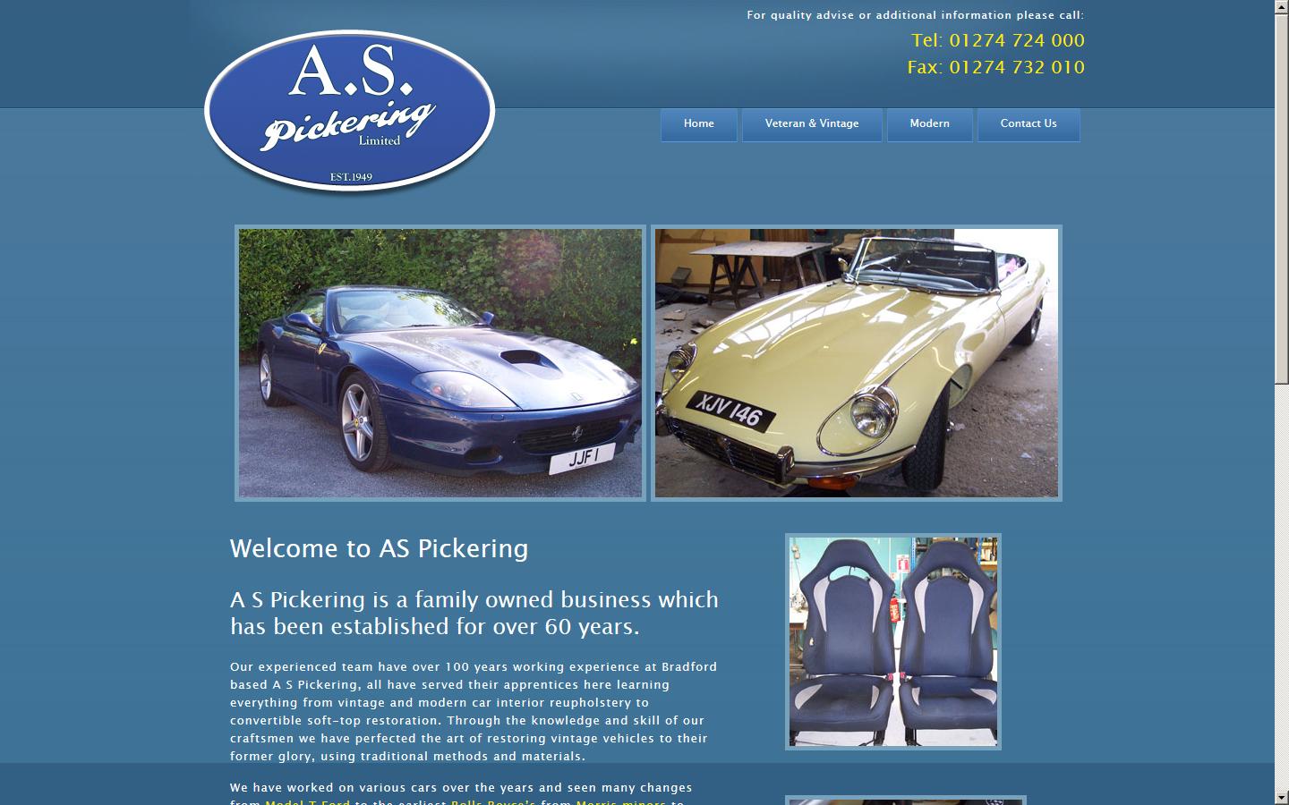 A S Pickering Ltd Website