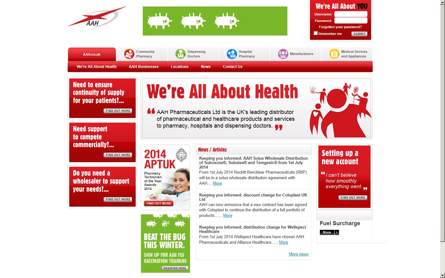 AAH Pharmaceuticals Ltd  Website