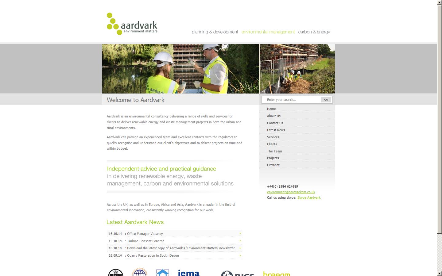Aardvark EM Ltd Website