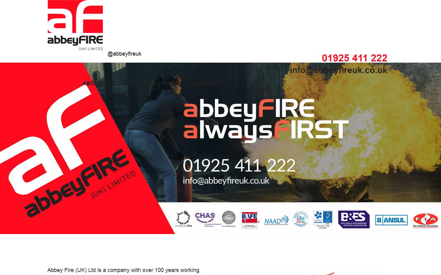 Abbey Fire Ltd Website