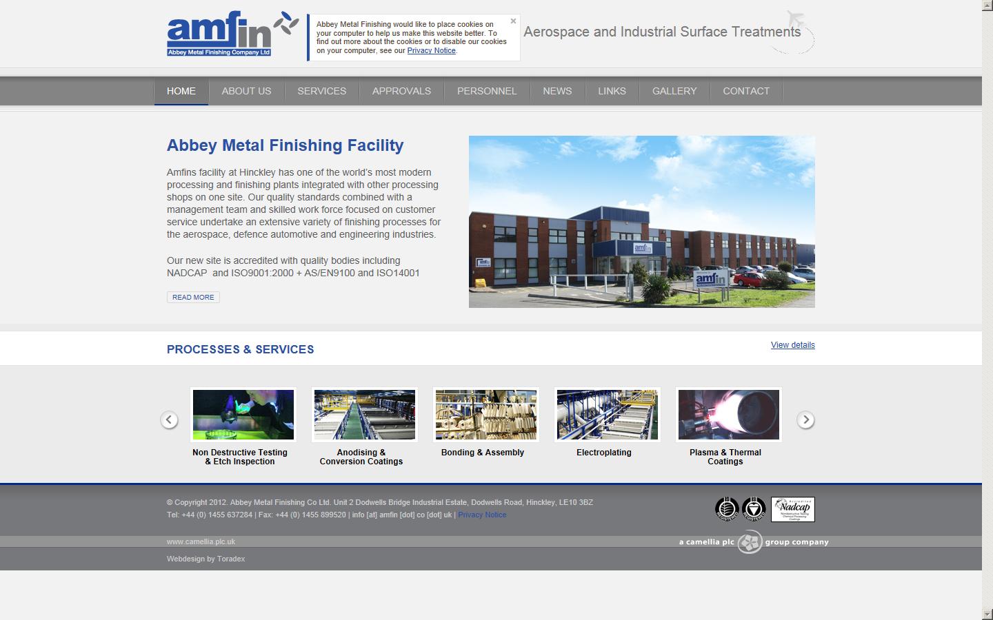 ABBEY METAL FINISHING Company Ltd. Website