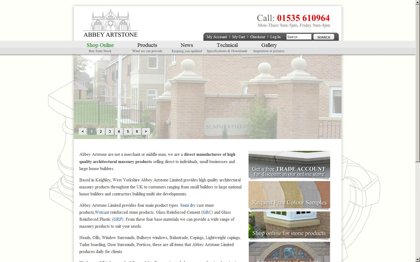 Abbey Artstone Ltd Website