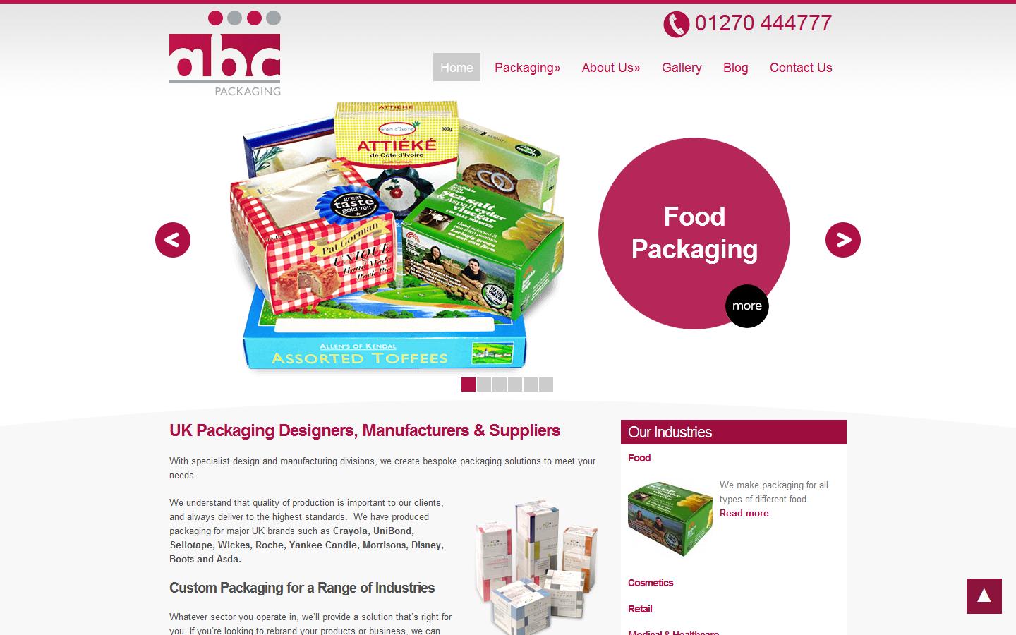 ABC Packaging Website