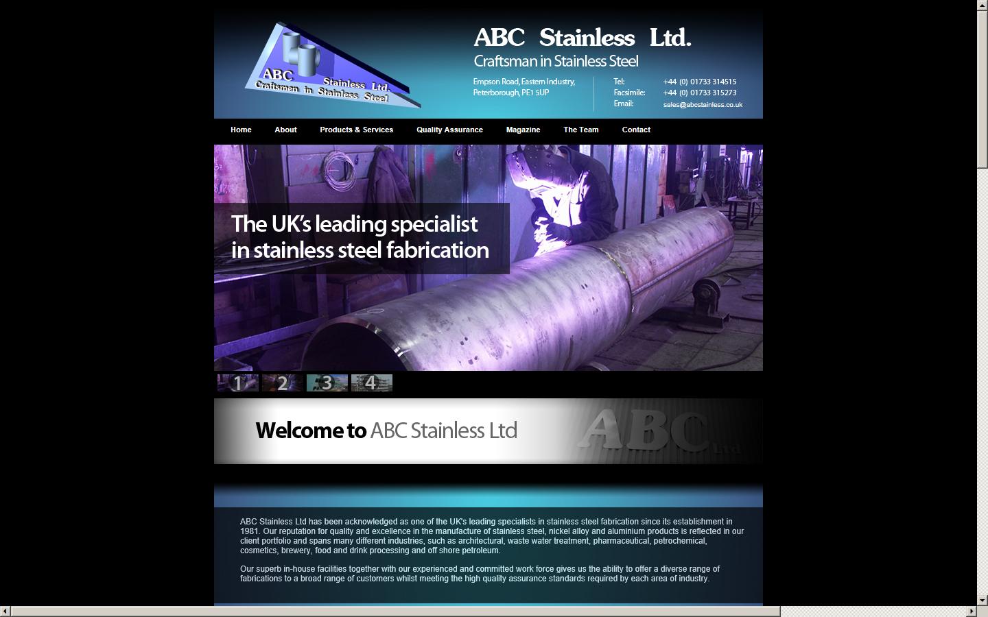 ABC (Stainless) Ltd Website