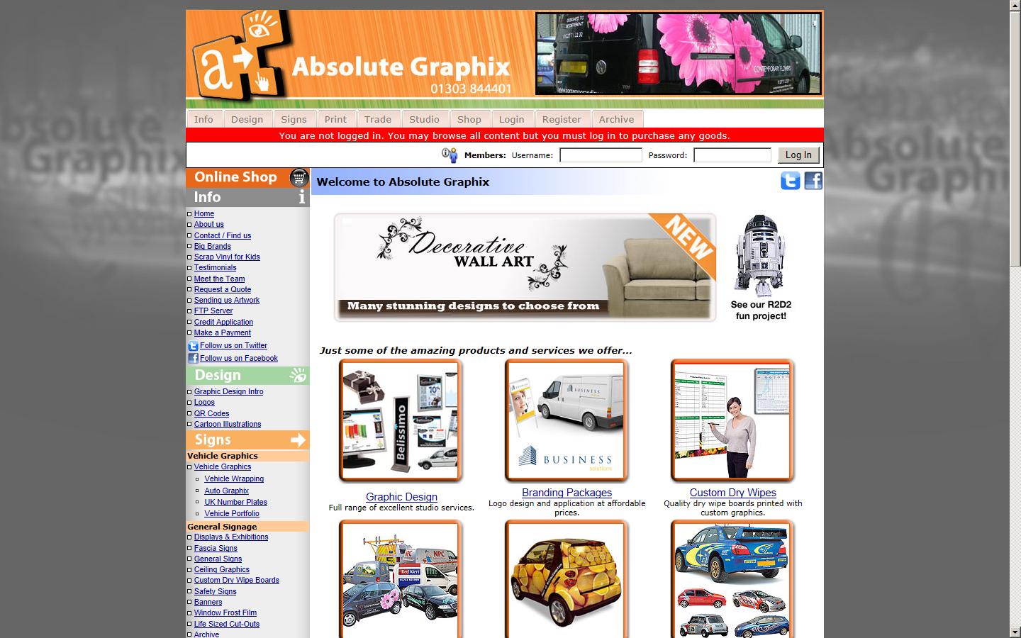 Absolute Graphix  Website