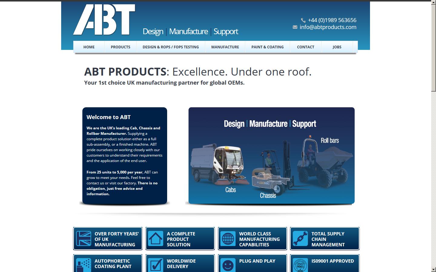 ABT Products Ltd Website