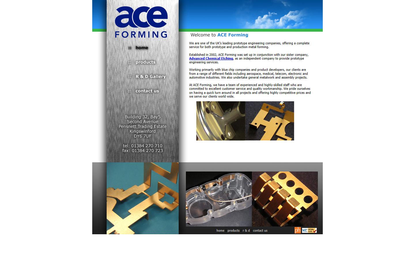 ACE Forming Website