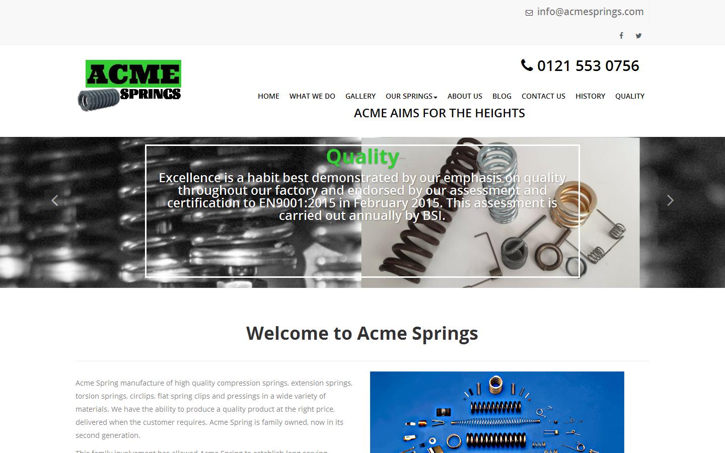 Acme Spring Co Ltd Website