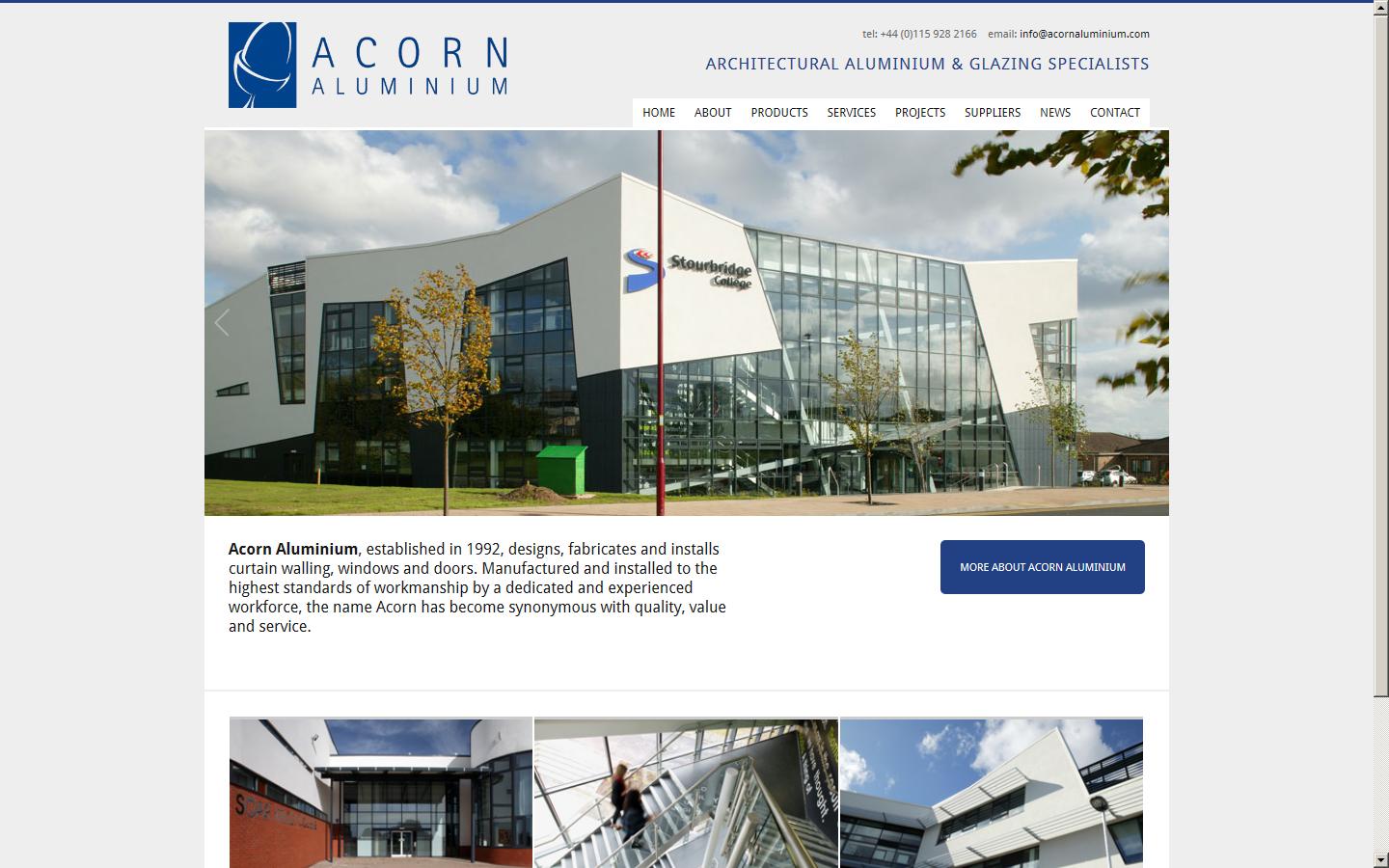 Acorn Aluminium Ltd Website