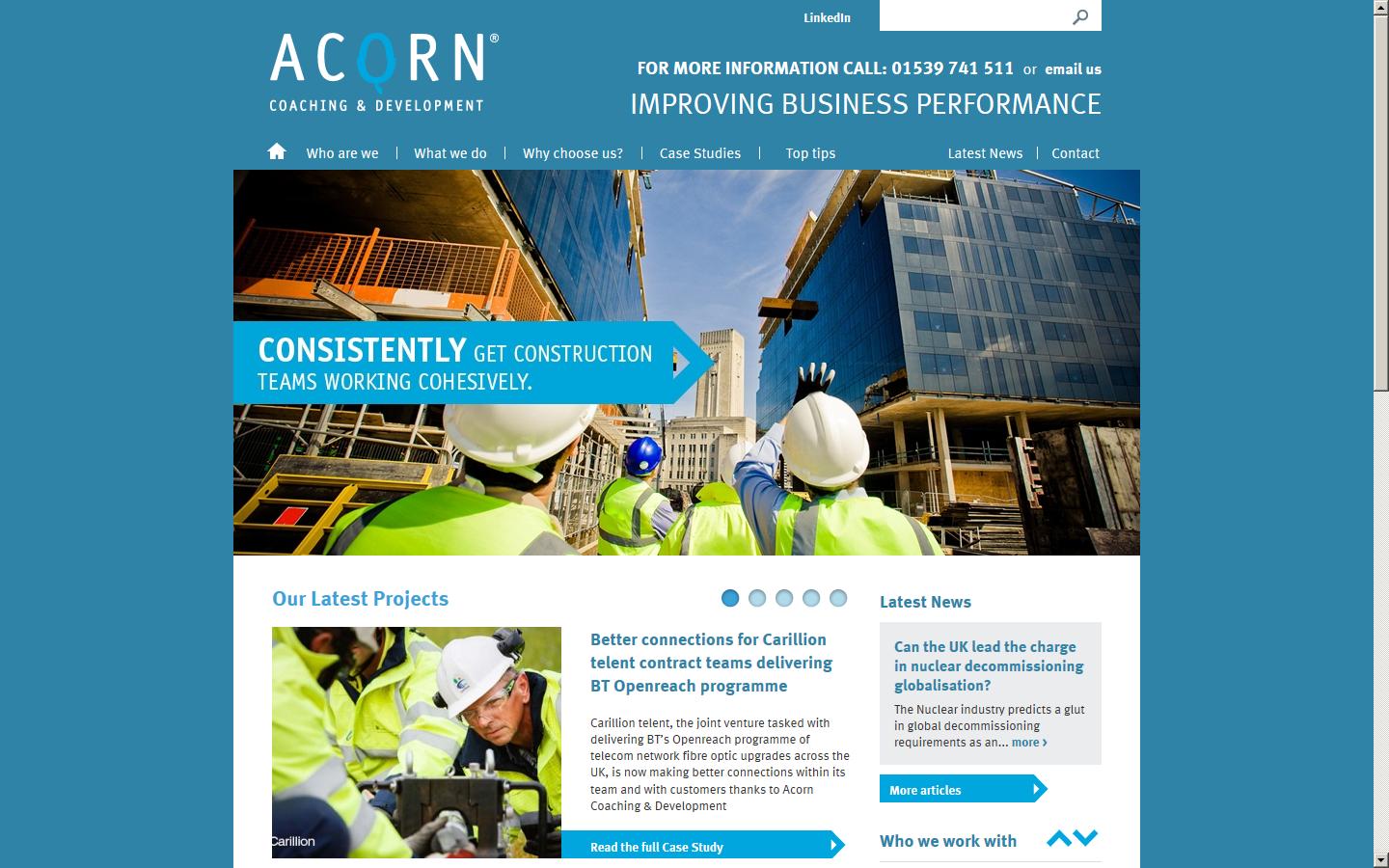 Acorn Coaching and Development Ltd Website