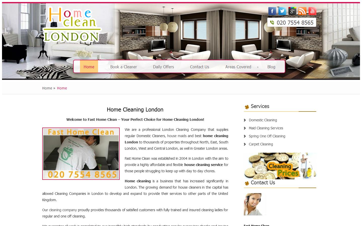 Fast Home Clean Website