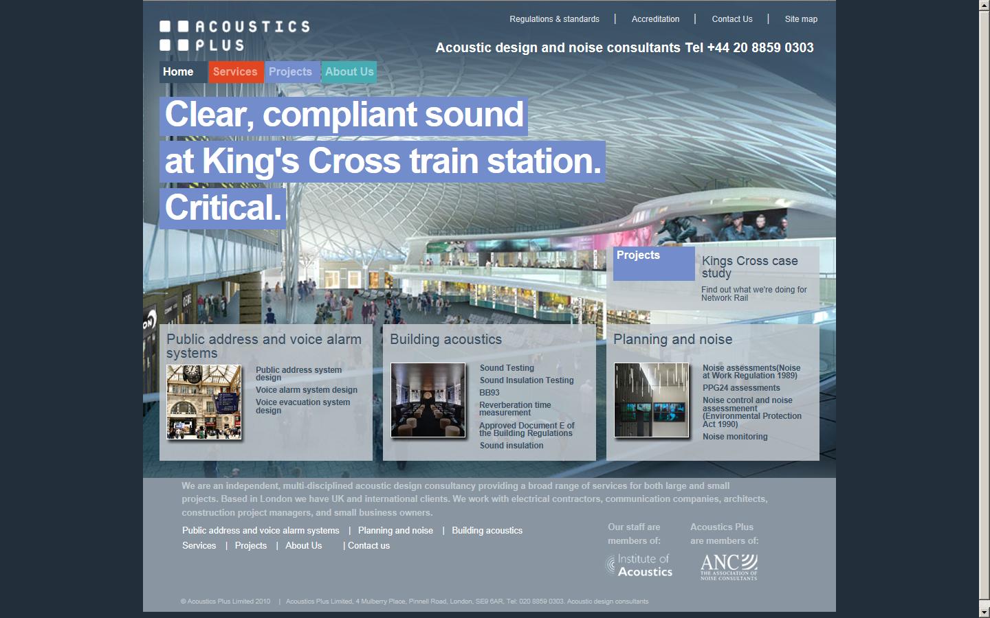 Acoustics Plus Ltd Website
