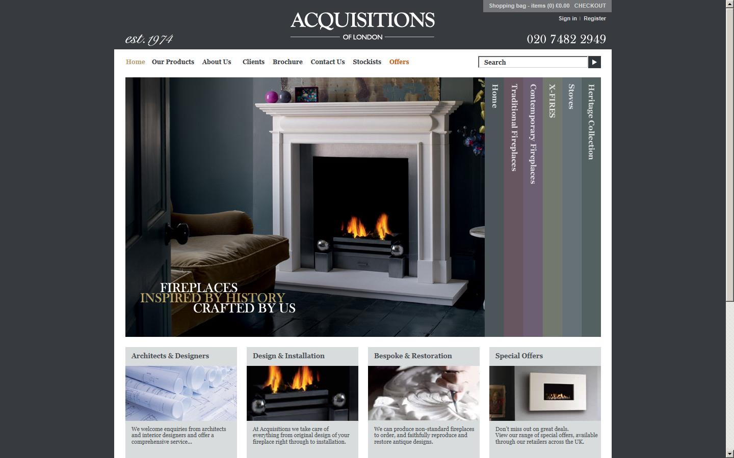 Acquisitions (Fire Places) Ltd. Website