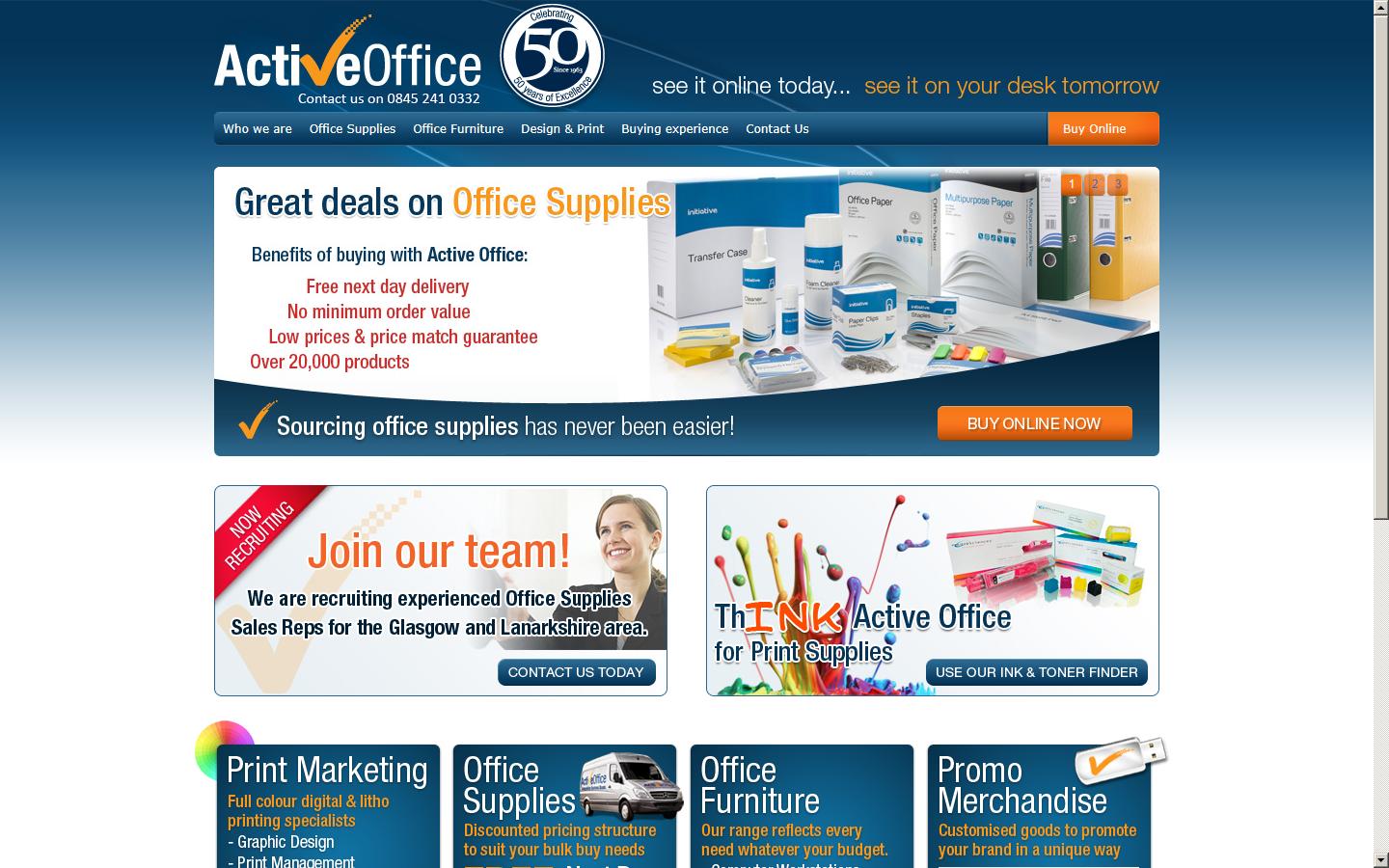 Active Office Supplies Website