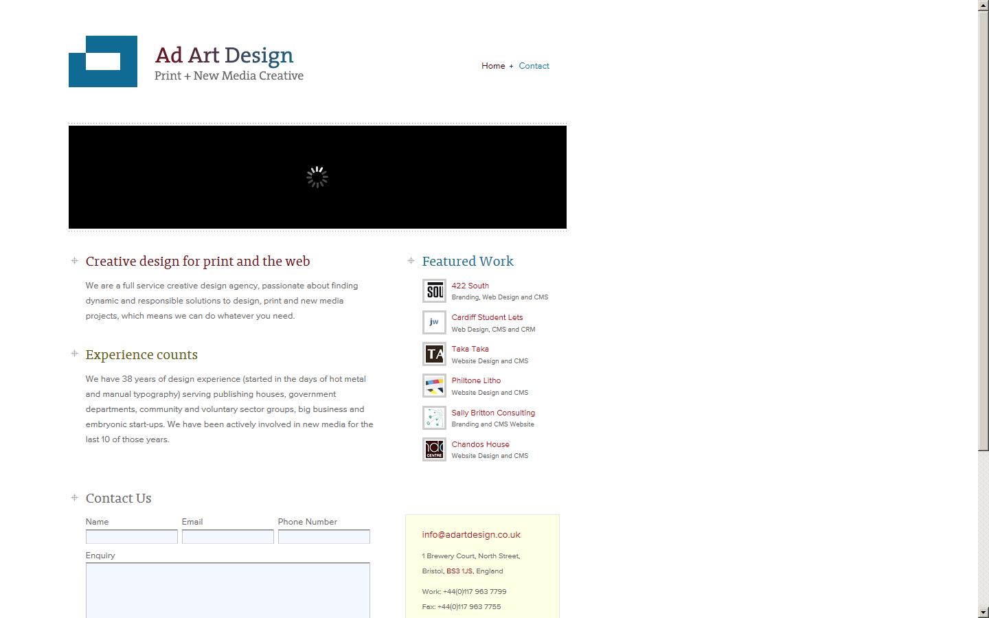 Ad Art Design Ltd. Website