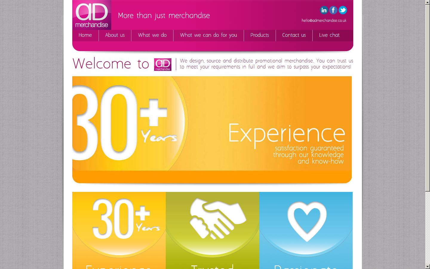 AD Merchandise Ltd Website