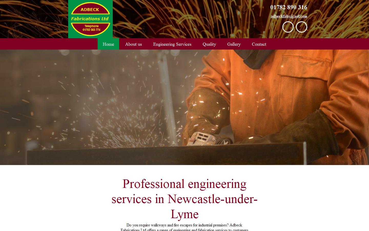 ADBECK Fabrications Ltd Website
