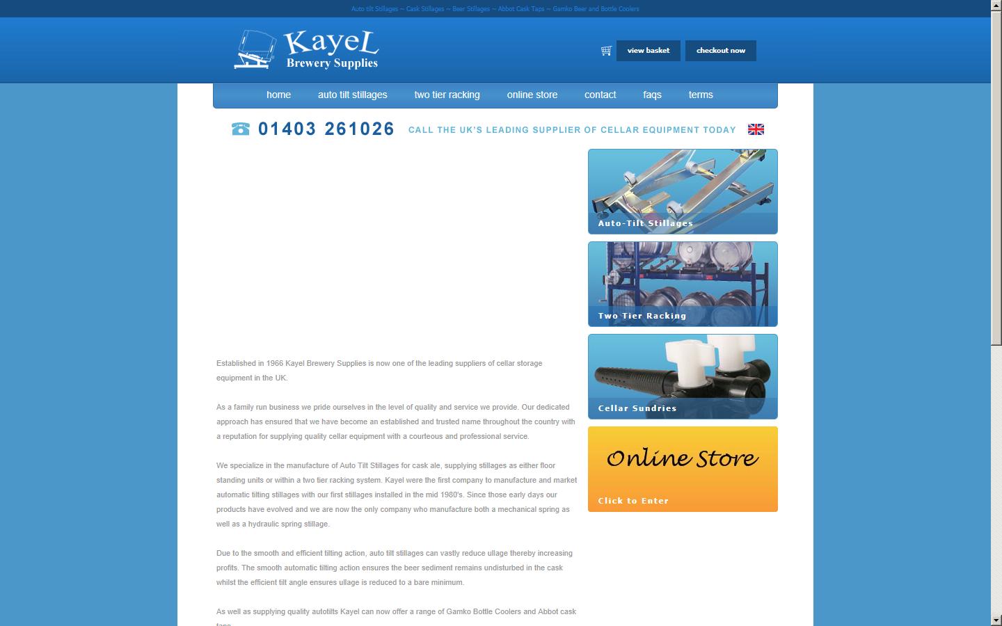Kayel Brewery Supplies Ltd Website