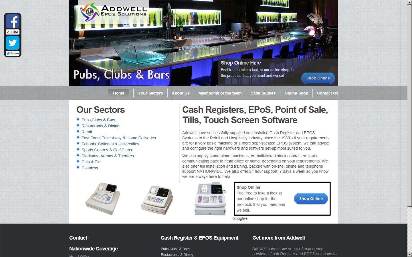 Addwell Epos Solutions Website