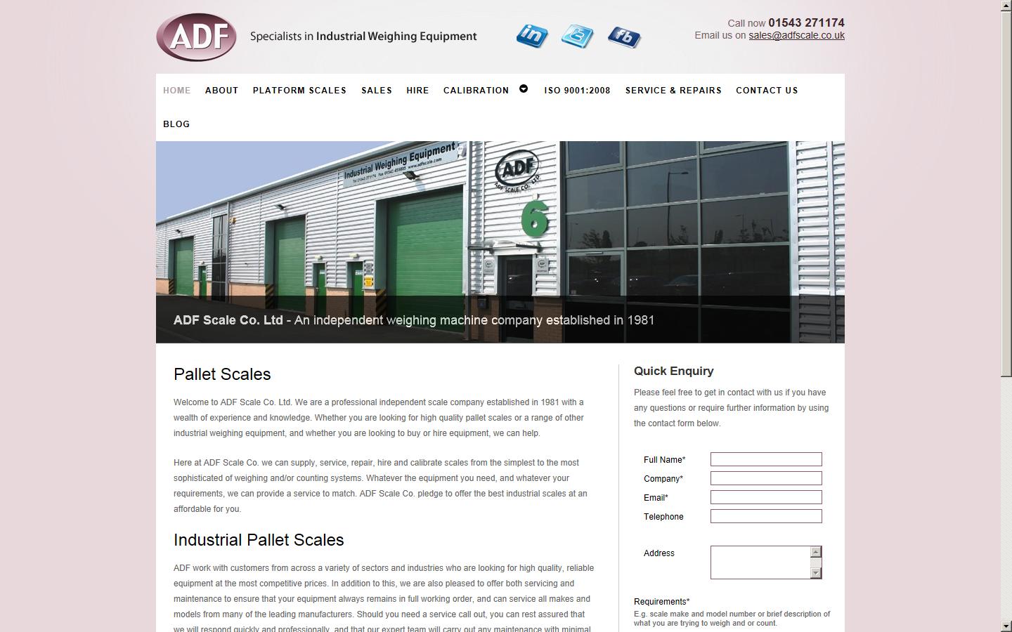 ADF Scale Co. Ltd Website