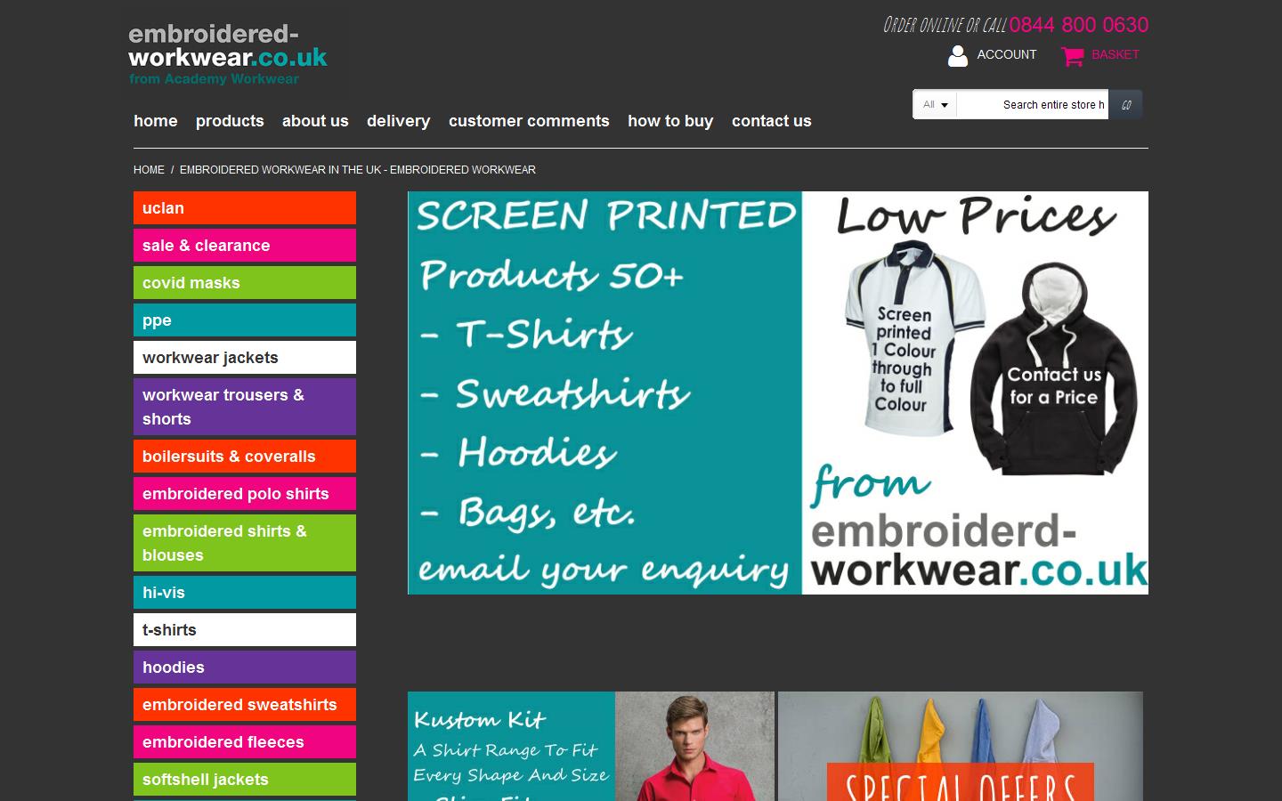 Academy Workwear & Promotions Ltd Website