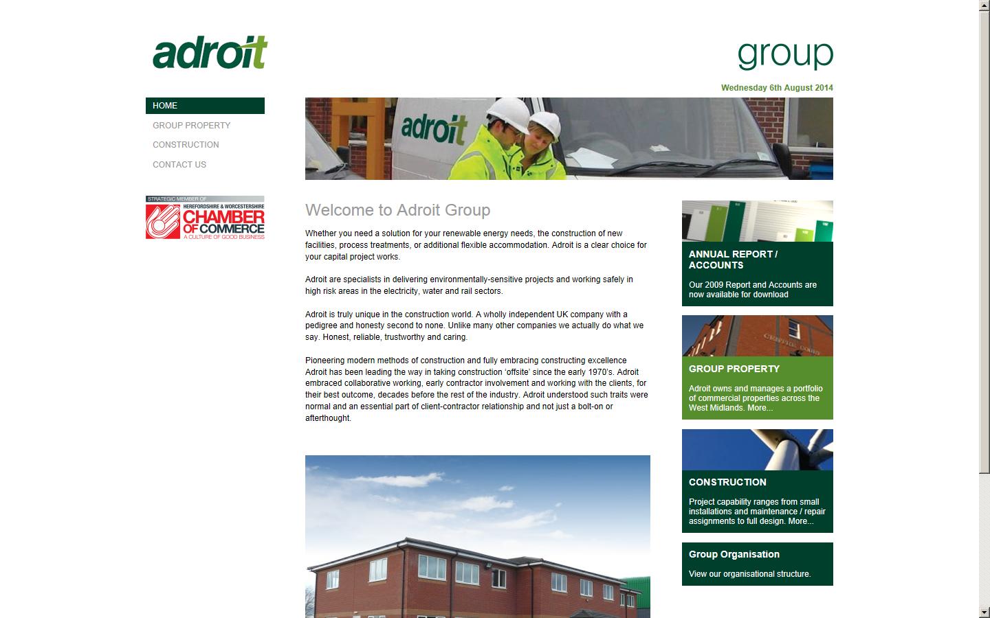 Adroit Group PLC Website